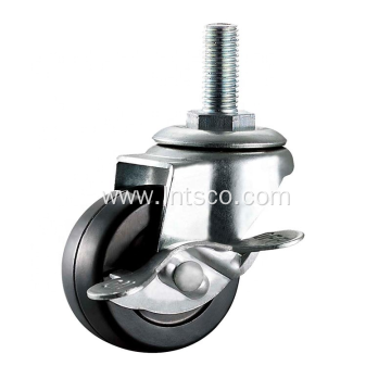 Light Duty Threaded Stem Brake Rubber Casters